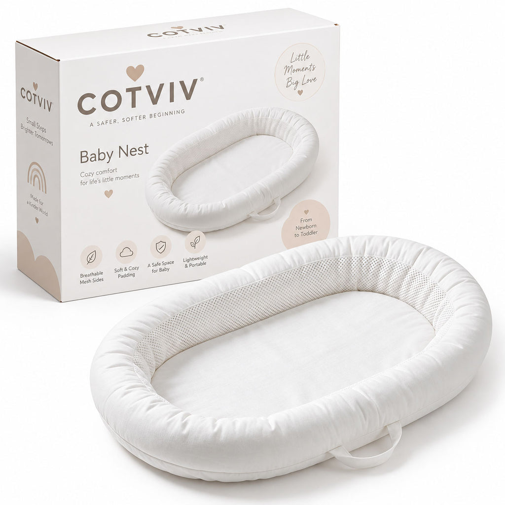 Breathable Mesh Baby Lounger Nest Portable Newborn Sleep Bed Anti-Pressure Floor Mat 75x45cm