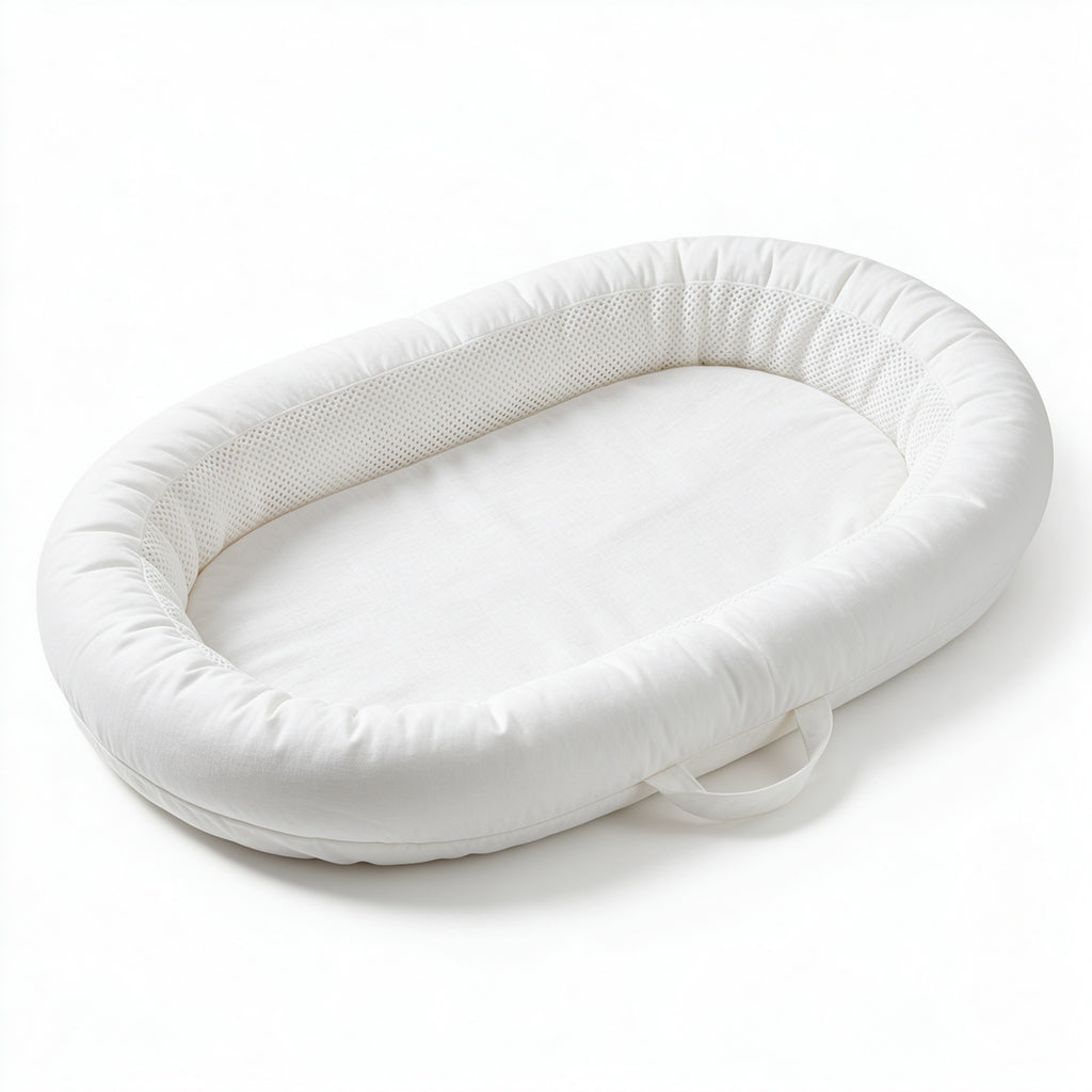 Breathable Mesh Baby Lounger Nest Portable Newborn Sleep Bed Anti-Pressure Floor Mat 75x45cm