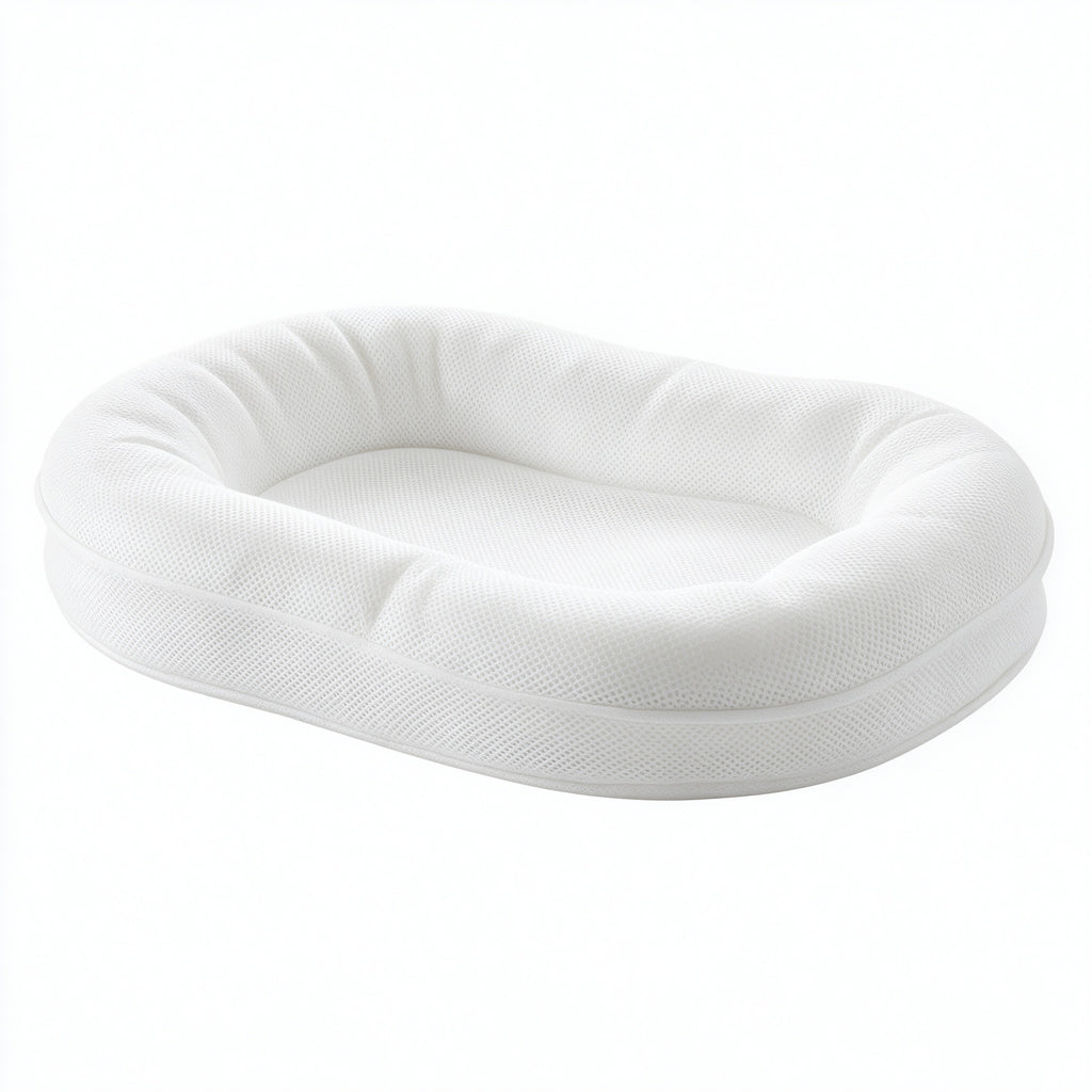 Breathable Mesh Baby Lounger Nest Portable Newborn Sleep Bed Anti-Pressure Floor Mat 75x45cm
